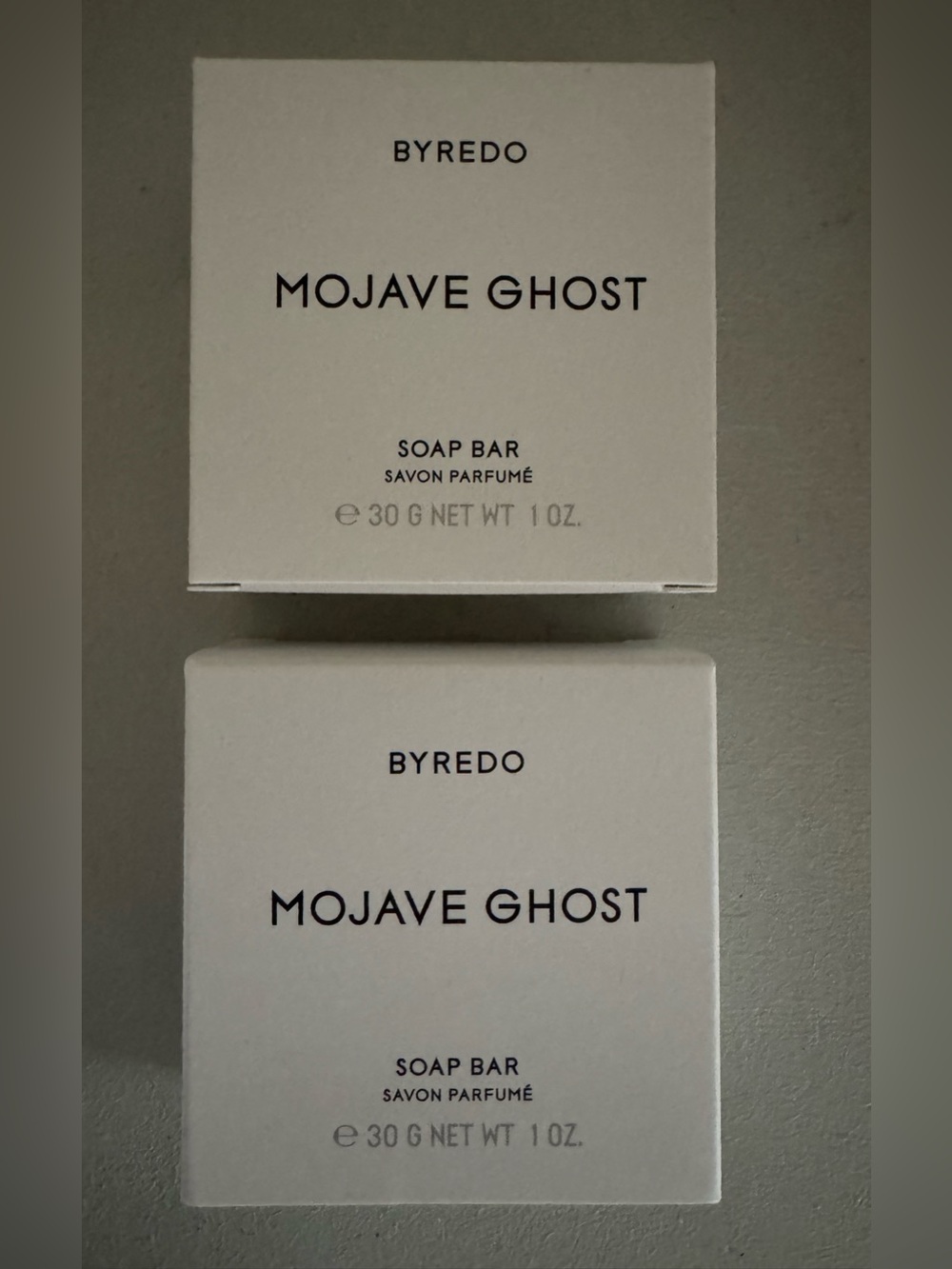 Lot/2 Byredo Mojave Ghost Boxes Soap Bar 30g Each Small NEW